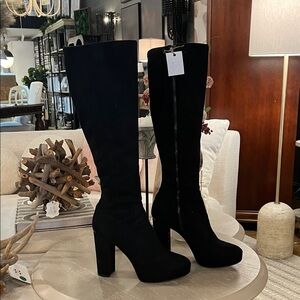 Calvin Klein Black Heeled Boots